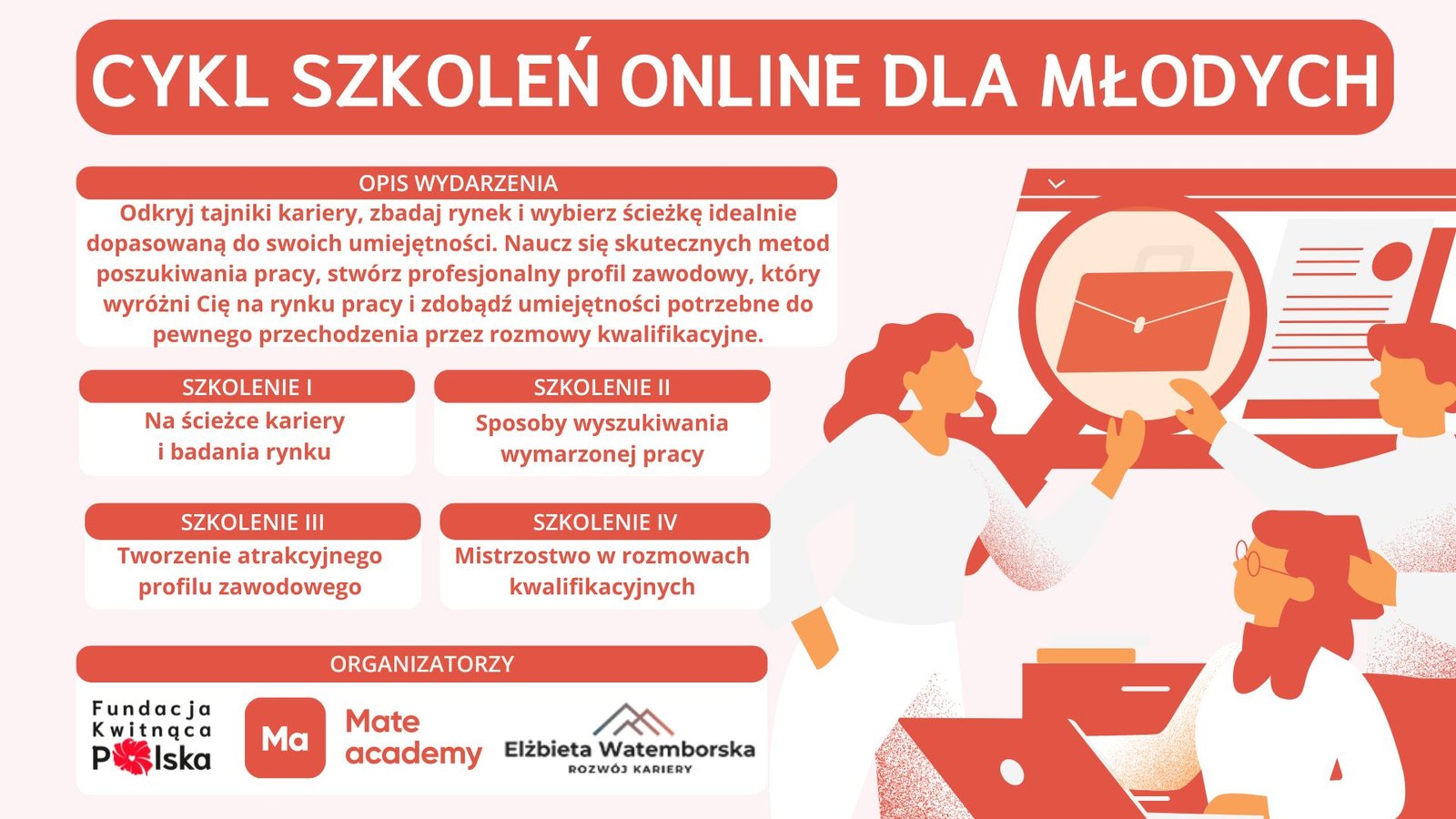 Cykl szkoleń online dla młodych - (re)Startuj z sukcesem – Pierwsze kroki w pracy